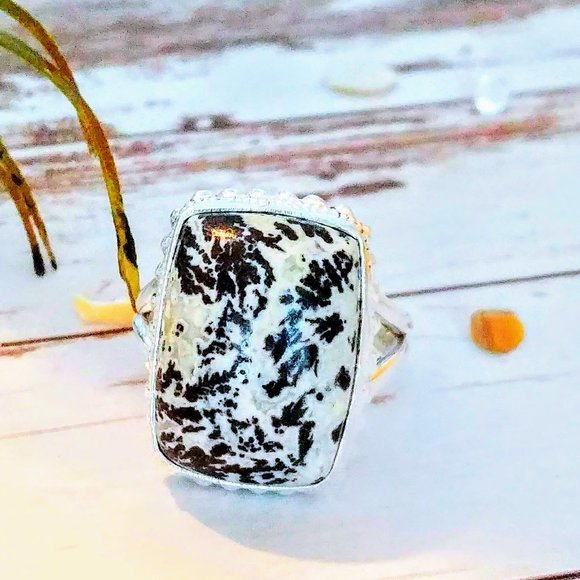 Medicine Bow Plume Agate Ring - Picture 3 of 7